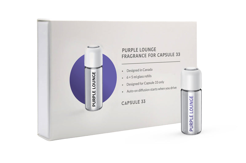 Capsule 33 Purple Lounge Refills Fragrances for Capsule 33 (unisex) 6x bottles, Masculine Luxury Car/Home Perfume, Car Perfume