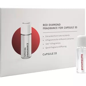 Red Diamond refill fragrance for Capsule 33, six 5 ml bottles per box