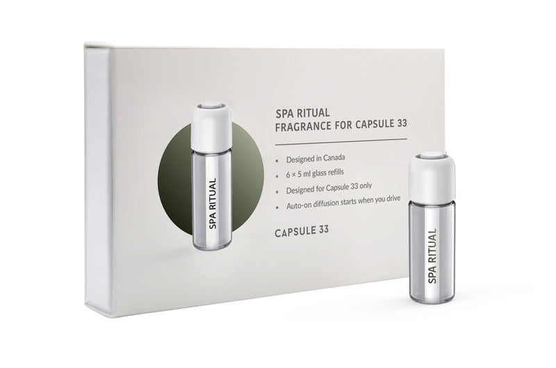 SPA RITUAL (Unisex) Refill Fragrances for Capsule 33, 6x bottles, Masculine Luxury Car/Home Perfume, Car Perfume Diffuser, Air Fragrance, Diffuser Refill