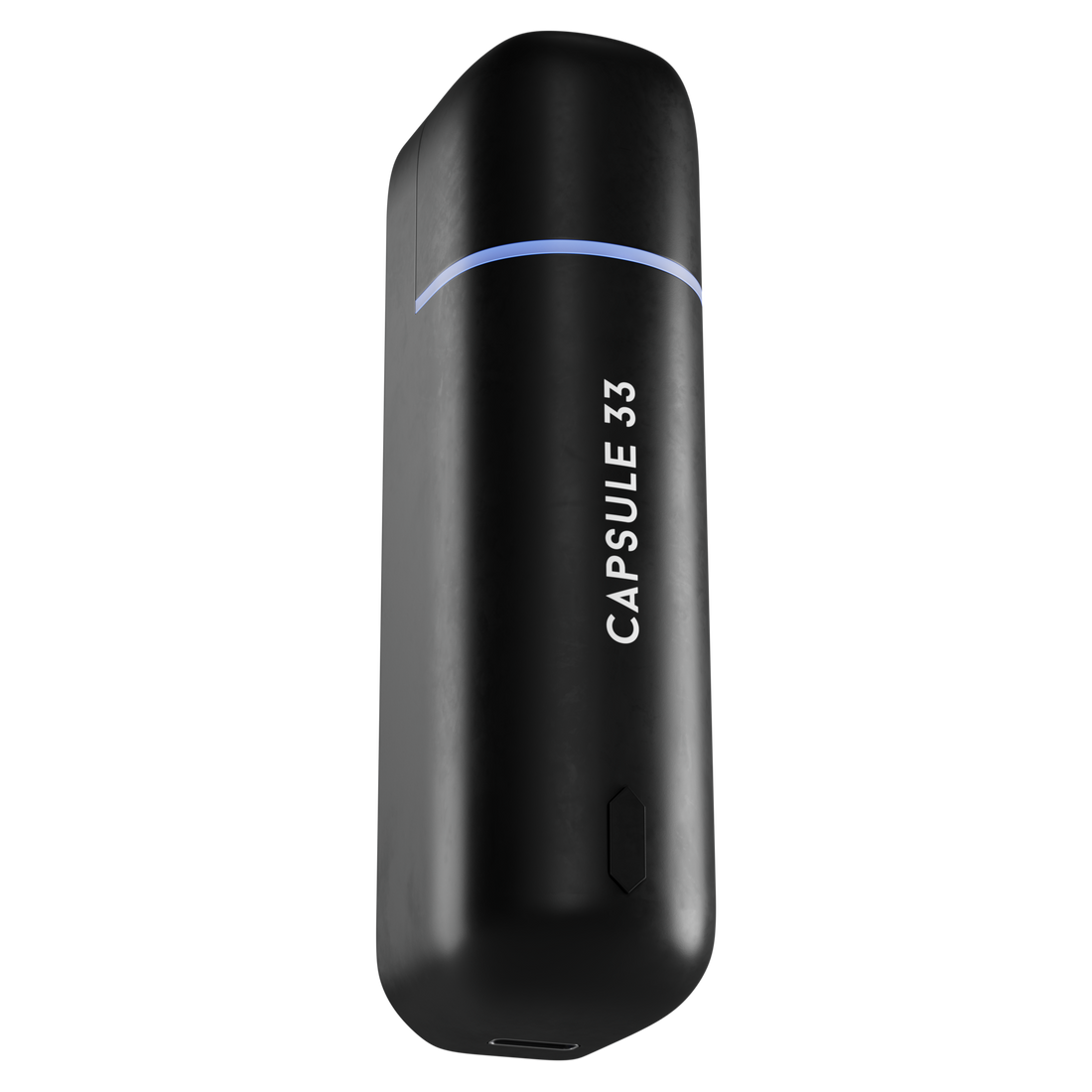 Capsule 33 smart car diffuser in black with the LED ring lit