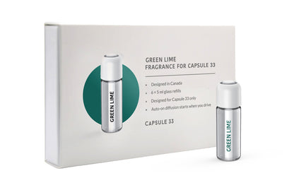 Green Lime (Unisex) Refill Fragrances for Capsule 33, 6X Bottles, Masculine Luxury Car/Home Perfume, Car Perfume Diffuser Air Fragrance, Air Freshener Refill