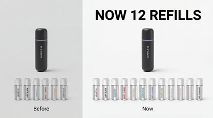 JUST BLACK (unisex) Refill Fragrances 6x bottles