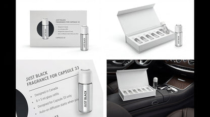 JUST BLACK (unisex) Refill Fragrances 6x bottles