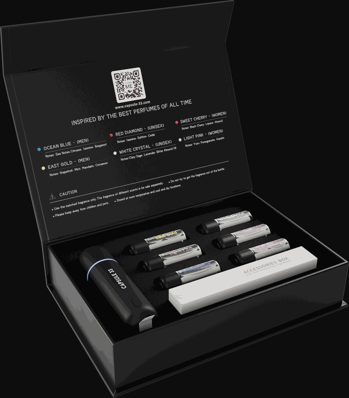 Capsule 33 Automatic starter pack: vent diffuser with six scent vials