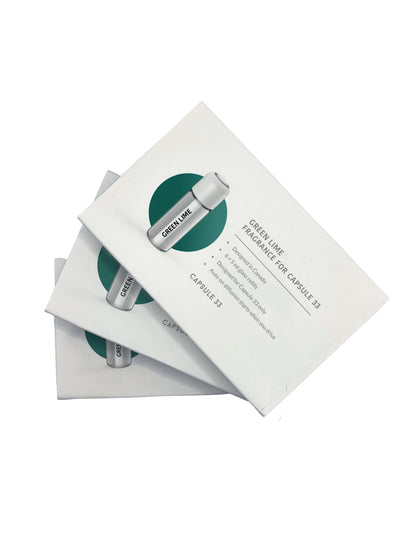 Green Lime (Unisex) Refill Fragrances for Capsule 33, 6X Bottles, Masculine Luxury Car/Home Perfume, Car Perfume Diffuser Air Fragrance, Air Freshener Refill