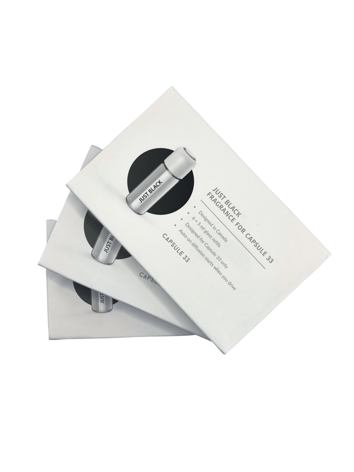 JUST BLACK (unisex) Refill Fragrances 6x bottles